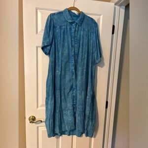 LOGO Sun Faded Crinkle Gauze Dress size Large